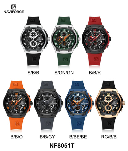 NAVIFORCE Top Brand Luxury Men's Quartz Watch Sport Chronograph Date Waterproof Wristwatch Fashion Business Men Watches Reloj