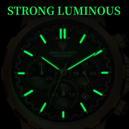 LIGE Luxury Men Watch Top Original Waterproof Luminous Chronograph Man Wristwatch Stainless Steel Quartz Men's Watches Reloj