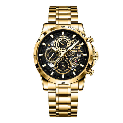 LIGE Luxury Casual Men's Wristwatch Sports Stainless Steel Waterproof Date Man Watch High Quality Fashion Quartz Men Watches
