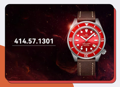 Seagull Color Holiday Men's Automatic Mechanical Watch Titanium Alloy Luxury Diving Watch Sapphire Glass Luminous Wristwatch 414