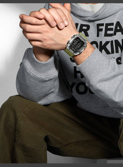 NAVIFROCE Relogio Masculino 2025 Man LCD Display Wristwatches Men Watches Luminous Military Sport Waterproof Quartz Male Clock