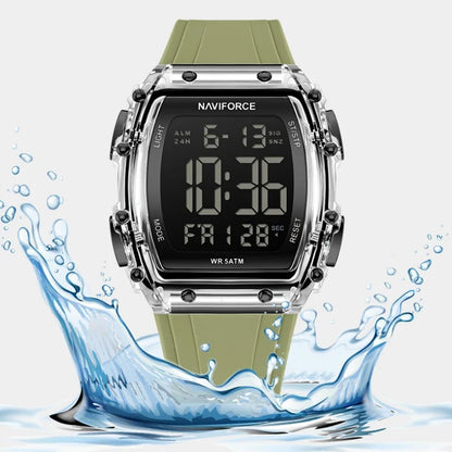 NAVIFROCE Relogio Masculino 2025 Man LCD Display Wristwatches Men Watches Luminous Military Sport Waterproof Quartz Male Clock