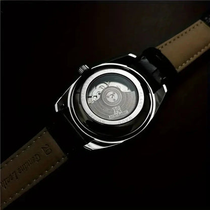 Luxury Men's Automatic Mechanical Watch, Cool Hemispherical Design, Best-Selling Men's Watch, Moon Phase Pointer, Skeleton Design, the Best Gift for Him, No Battery Needed