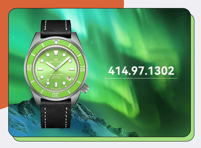 Seagull Color Holiday Men's Automatic Mechanical Watch Titanium Alloy Luxury Diving Watch Sapphire Glass Luminous Wristwatch 414