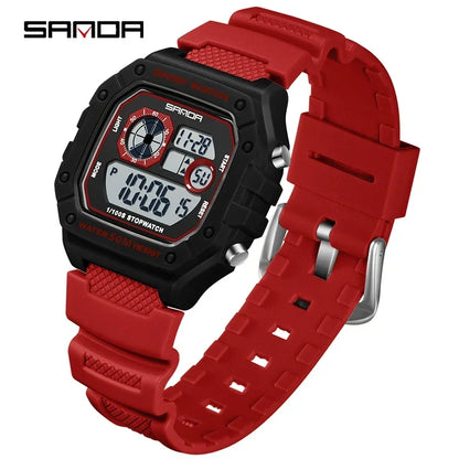 SANDA Fashion Brand Digital G Style Top Men's Watch Luxury Military Sport Waterproof Alarm Stopwatch Clock Relogio Masculino