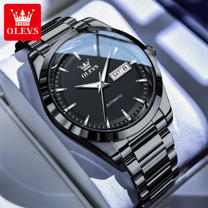 OLEVS 7090 Men's Automatic Mechanical Watch High quality Stainless steel Auto Date Waterproof Luminous Man Watch