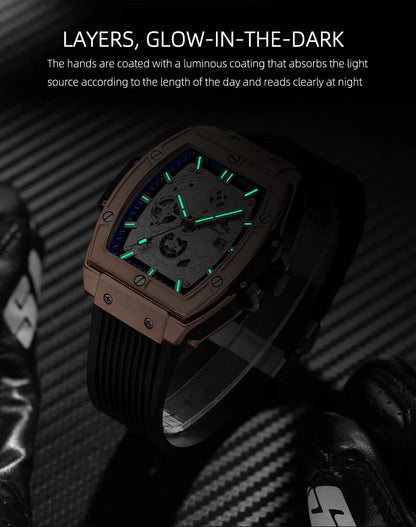 CHENXI Top Brand Popular Men Sports Watch Quartz Luxury Waterproof Silicone Strap WristWatch New Fashion Men's Date Clock