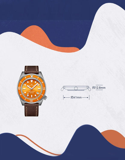 Seagull Color Holiday Men's Automatic Mechanical Watch Titanium Alloy Luxury Diving Watch Sapphire Glass Luminous Wristwatch 414