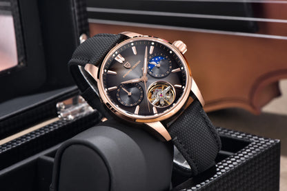 PAGANI DESIGN 2026 Men's Mechanical Watch E3255Y 41mm with Sapphire Glass Stainless Steel Calendar Waterproof Reloj Hombre
