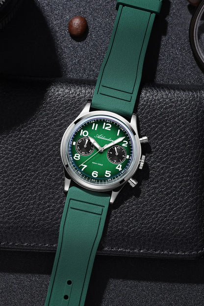 ADDIESDIVE Top Brand Man Watch 10Bar Waterproof AD2516 Super Luminous Bubble Mirror Glass VK64 Chronograph Quartz Steel Watch