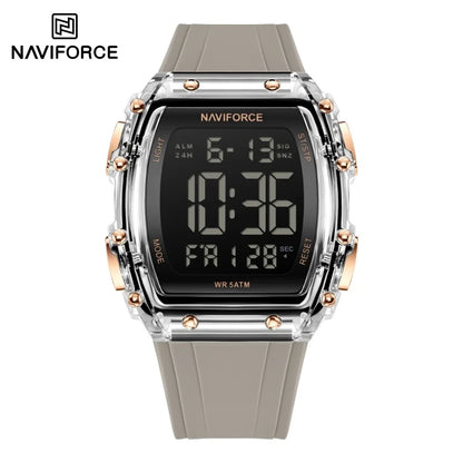 NAVIFROCE Relogio Masculino 2025 Man LCD Display Wristwatches Men Watches Luminous Military Sport Waterproof Quartz Male Clock