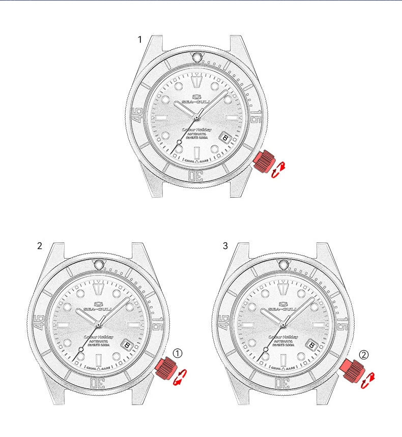 Seagull Color Holiday Men's Automatic Mechanical Watch Titanium Alloy Luxury Diving Watch Sapphire Glass Luminous Wristwatch 414