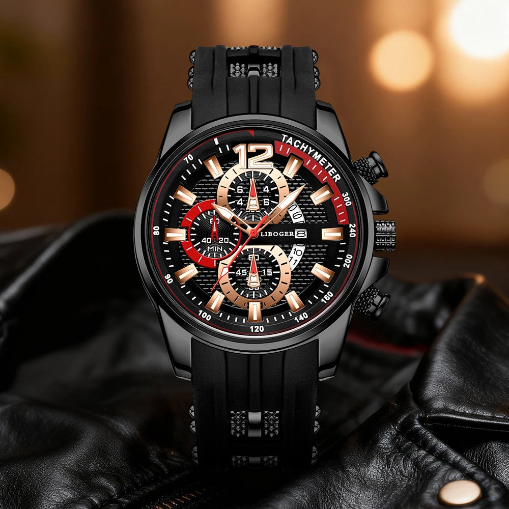 1 PC Casual Sports  Men's Premium Quartz Watch, Round Dial, Classic Fashion, Perfect Gift for Family/Friends, Suitable for