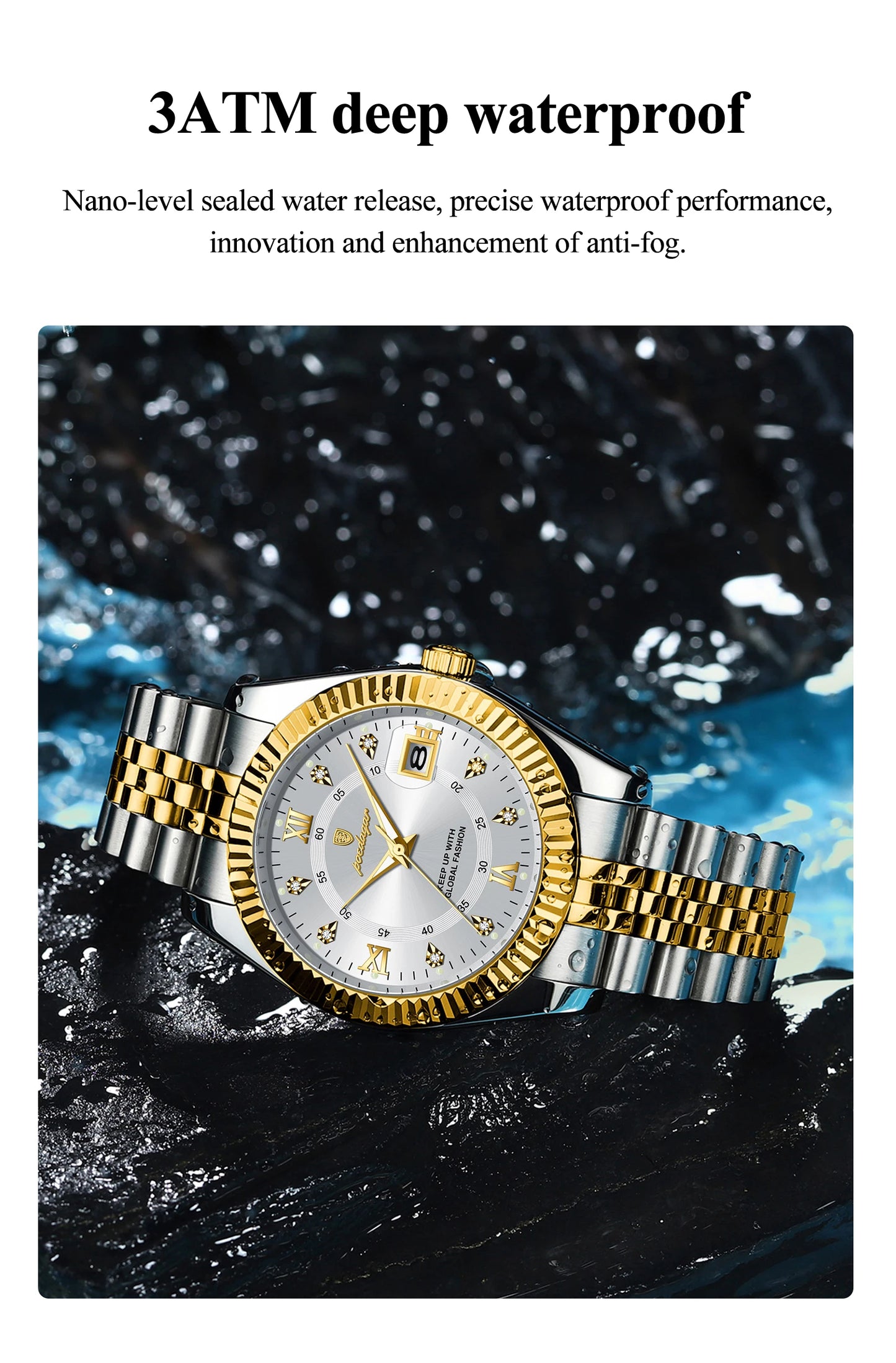 POEDAGAR Business Luxury Men Wristwatch Waterproof Luminous Date Military Man Watch Stainless Steel Fashion Men's Quartz Watches