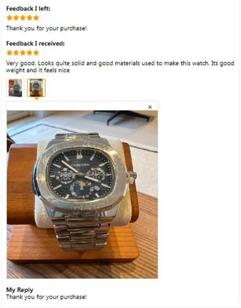 Original CURDDEN Famous Brand Men Watches Silver Fashion Alloy Band Gifts Date Quartz Watch Relogio Masculino Reloj Hombre 2026