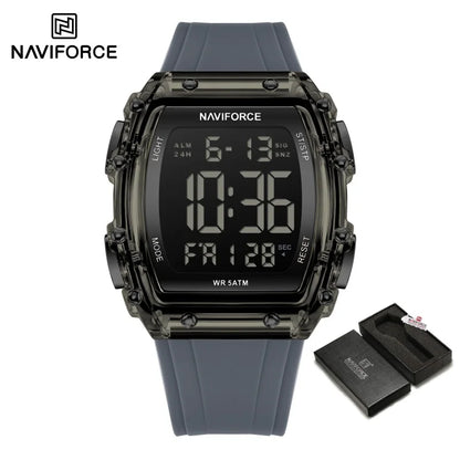 NAVIFROCE Relogio Masculino 2025 Man LCD Display Wristwatches Men Watches Luminous Military Sport Waterproof Quartz Male Clock