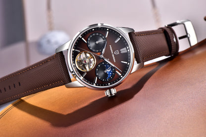 PAGANI DESIGN 2026 Men's Mechanical Watch E3255Y 41mm with Sapphire Glass Stainless Steel Calendar Waterproof Reloj Hombre