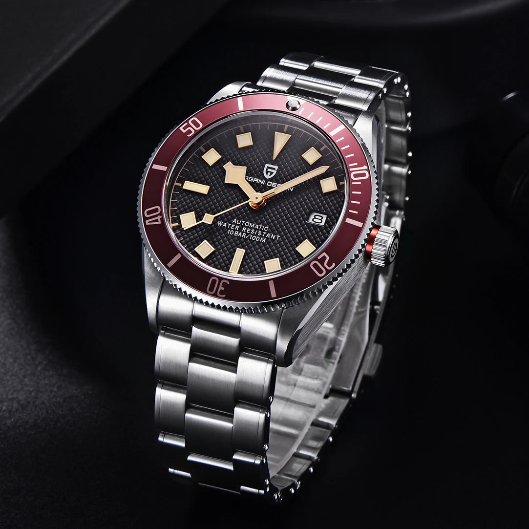 PAGANI DESIGN 2026 New BB58 Men's Watches Mechanical Watch For Men Luxury Automatic Miyota 8215 Sports Waterproof Watch Mens