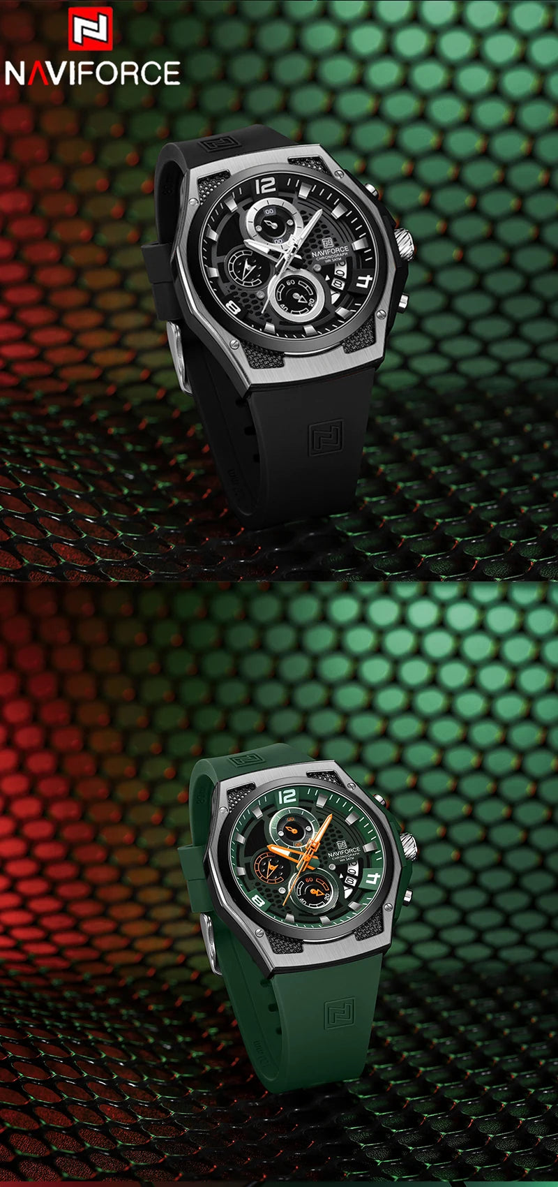 NAVIFORCE Top Brand Luxury Men's Quartz Watch Sport Chronograph Date Waterproof Wristwatch Fashion Business Men Watches Reloj