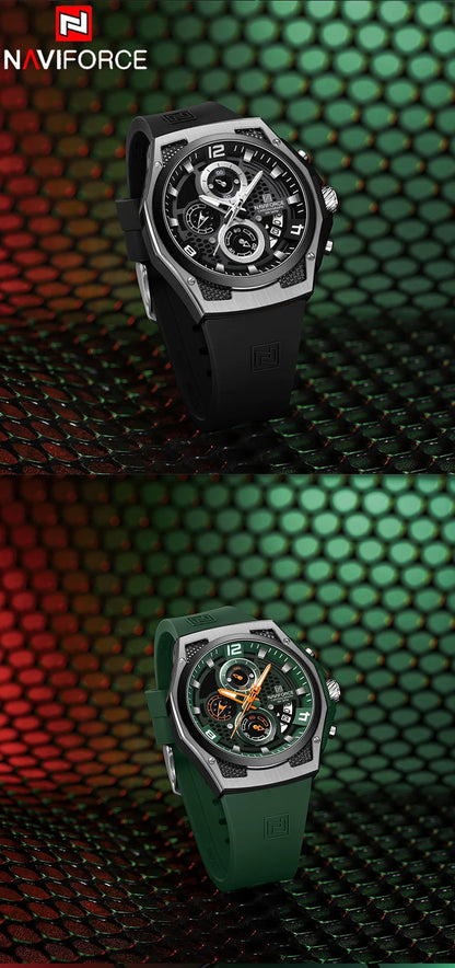 NAVIFORCE Top Brand Luxury Men's Quartz Watch Sport Chronograph Date Waterproof Wristwatch Fashion Business Men Watches Reloj