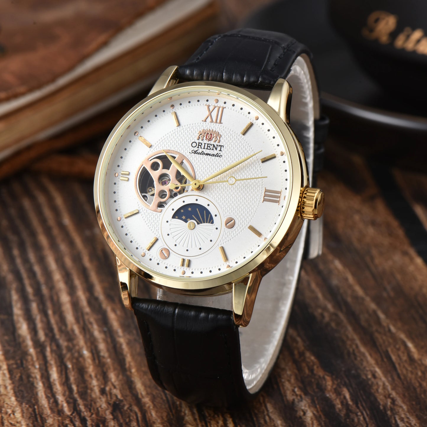 9898 Store Orient Sport Mechanical Automatic Unisex Watch Sun World Time Waterproof Shockproof Full Function  Series