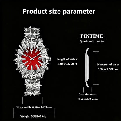 Y2K Watch European American Watches Irregular Dragon Scale Pointed tin Solder Light Luxury Men Gift Niche Quartz Wristwatch