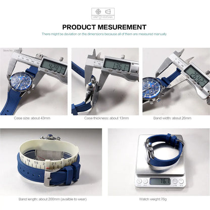 2026 New MINI FOCUS Men's Sports Quartz Watch Casual Analog Wrist Watch with Luminous Hands Silicone Strap Date Water Resistant