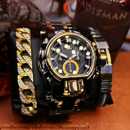 Luxury Men's Punk Style Watch, Unique Design and Fashionable Street Accessory, Ideal Gift for Him, Durable and Practical