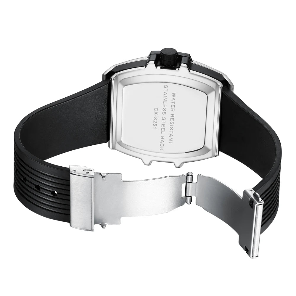 CHENXI Top Brand Popular Men Sports Watch Quartz Luxury Waterproof Silicone Strap WristWatch New Fashion Men's Date Clock