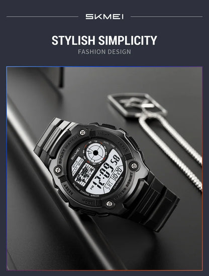 SKMEI 2517 Fashion Multifunction Electronic Watches for Man Alarm Clock Students Wristwatch Waterproof Casual Men Digital Watch