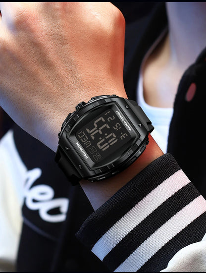FOXBOX Military Watches For Men Fashion Square Waterproof Luminous Sports Men's Watch LED Electronic Wristwatch Reloj Hombre+BOX