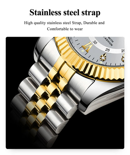 POEDAGAR Business Luxury Men Wristwatch Waterproof Luminous Date Military Man Watch Stainless Steel Fashion Men's Quartz Watches