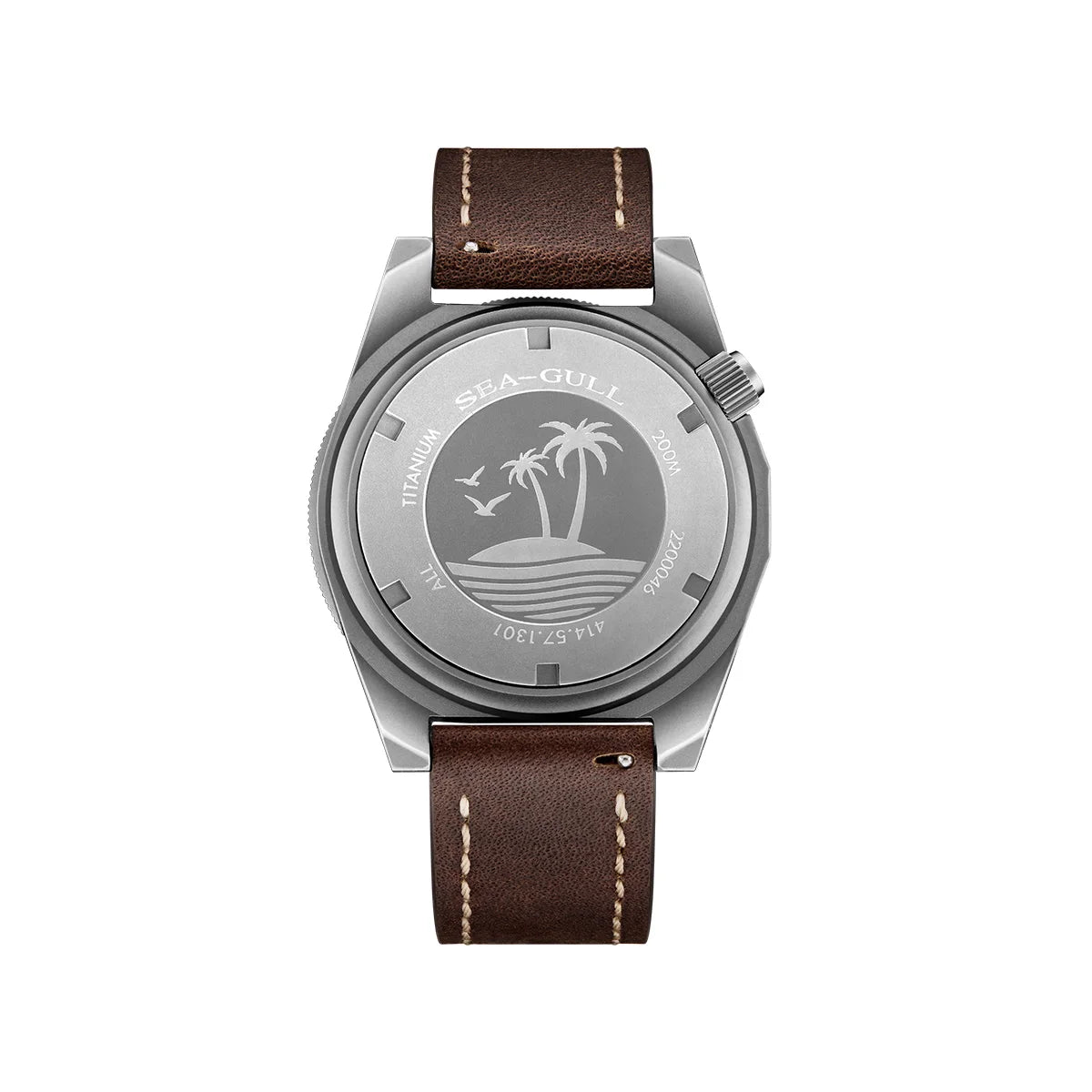 Seagull Color Holiday Men's Automatic Mechanical Watch Titanium Alloy Luxury Diving Watch Sapphire Glass Luminous Wristwatch 414