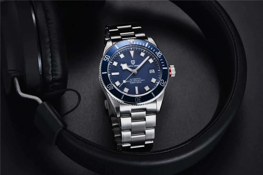 PAGANI DESIGN 2026 New BB58 Men's Watches Mechanical Watch For Men Luxury Automatic Miyota 8215 Sports Waterproof Watch Mens