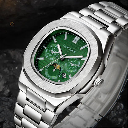 Original CURDDEN Famous Brand Men Watches Silver Fashion Alloy Band Gifts Date Quartz Watch Relogio Masculino Reloj Hombre 2026