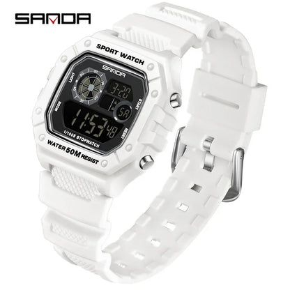 SANDA Fashion Brand Digital G Style Top Men's Watch Luxury Military Sport Waterproof Alarm Stopwatch Clock Relogio Masculino