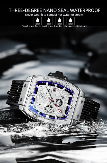 CHENXI Top Brand Popular Men Sports Watch Quartz Luxury Waterproof Silicone Strap WristWatch New Fashion Men's Date Clock