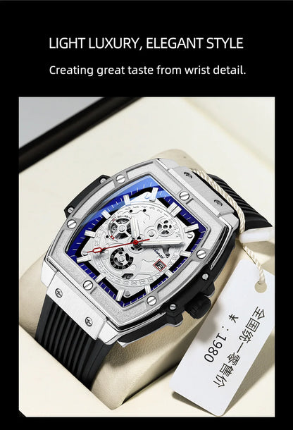 CHENXI Top Brand Popular Men Sports Watch Quartz Luxury Waterproof Silicone Strap WristWatch New Fashion Men's Date Clock