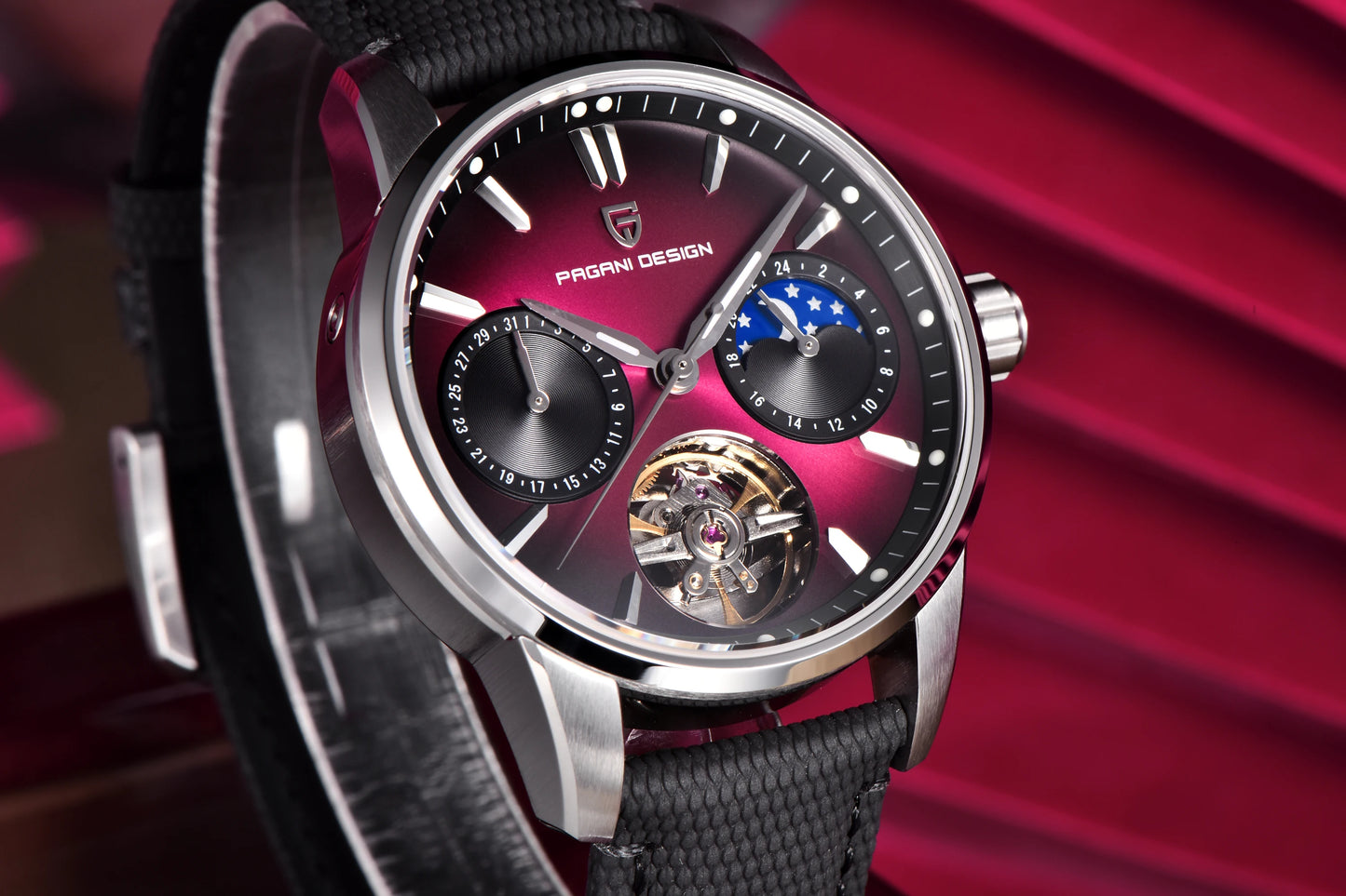 PAGANI DESIGN 2026 Men's Mechanical Watch E3255Y 41mm with Sapphire Glass Stainless Steel Calendar Waterproof Reloj Hombre