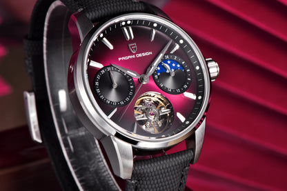 PAGANI DESIGN 2026 Men's Mechanical Watch E3255Y 41mm with Sapphire Glass Stainless Steel Calendar Waterproof Reloj Hombre