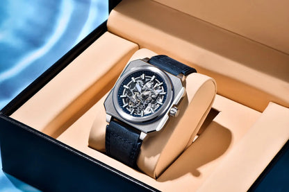 PAGANI DESIGN sports Square Men's Mechanical Automatic Watch Waterproof Retro Leather Outdoor Sports Luminous Gift Men's Watch