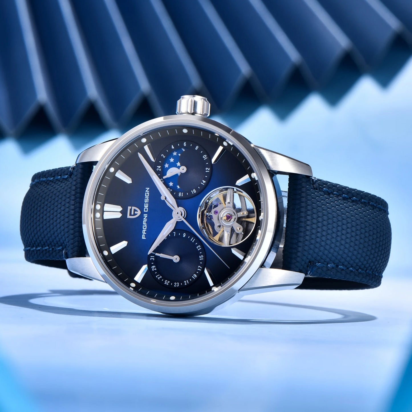 PAGANI DESIGN 2026 Men's Mechanical Watch E3255Y 41mm with Sapphire Glass Stainless Steel Calendar Waterproof Reloj Hombre