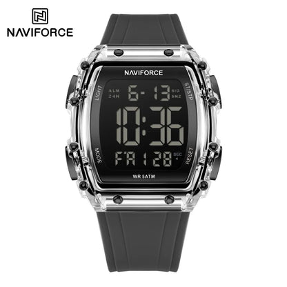 NAVIFROCE Relogio Masculino 2025 Man LCD Display Wristwatches Men Watches Luminous Military Sport Waterproof Quartz Male Clock