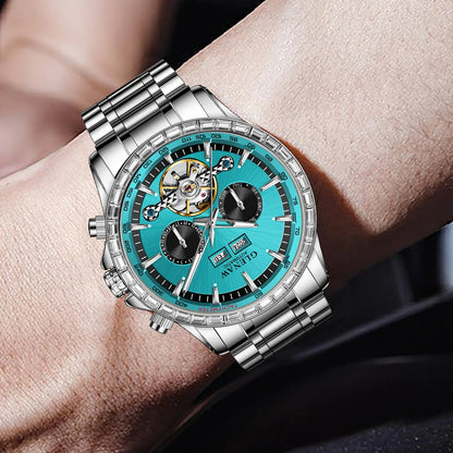 Glenaw high-end business fully automatic mechanical multi-function watch for men's fashionable waterproof watch