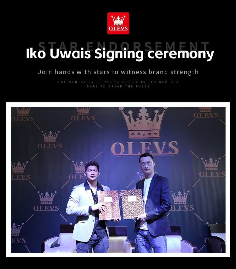 OLEVS 9809 Men Watch Original Brand Waterproof Quartz Watch Stainless Steel Strap Automatic Date  Sports Watch Mens Gifts Box