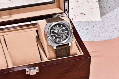 PAGANI DESIGN sports Square Men's Mechanical Automatic Watch Waterproof Retro Leather Outdoor Sports Luminous Gift Men's Watch