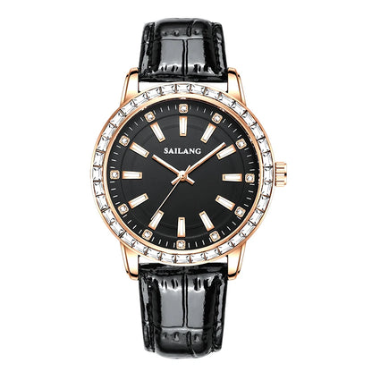 2024 New Aurora Series Fashion Light Luxury Men's Watch Temperament Black Plate Classic Night Glow Waterproof Watch